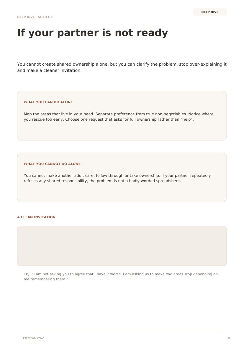 Mapping areas of responsibility instead of counting chores